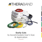 THERABAND Resistance Tubing with Soft Handles, Red, Medium Level, 48" Latex Stretch Resistance Bands for Exercise, Professional Workout Bands for Upper & Lower Body, Color-Coded Levels
