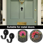 Linwnil 2 Pack Magnetic Wreath Hanger Wreath Holder Wreath Hanger Hook for Metal Front Door for Christmas Decorations