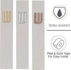 A&S Mezuzot Modern Concrete Mezuzah Case with Scroll, Easy Peel and Stick Mezuza (Grey+ Gold Shin, 11 Inches)