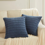 Fancy Homi 4 Packs Decorative Throw Pillow Covers for Living Room Couch Bed, Modern Farmhouse Boho Home Décor Accent Cushion Case, 16" x 16", Dusty Blue