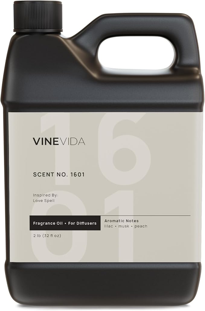 VINEVIDA [32 Fl Oz] Scent NO. 1601 Fragrance Oil for Cold Air Diffusers, Aromatic Notes of Lilac Musk Peach, Essential Oils for Diffuser Oil Refill & Air Freshener Room Spray