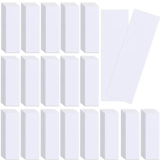 Landhoow 200 Pcs Perfume Essential Oils Tester White Test Strips Testing Perfume Paper Strips Testers Strips for Essential Oil Scent Fragrance Widened 3.94 x 1.18 Inches