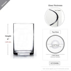 WGVI Quality Thick Weighted Clear Cylinder Glass Vases, 4" W x 6" H, Flower Arrangement Glass Candle Holders Wedding Centerpieces Terrarium Planter Pen Brush Storage Container, Bulk Wholesale, 12 Pcs