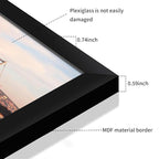 11x17 Picture Frame 3 Pack - Black Poster Frame Display Pictures 9x15 with Mat or 11 x 17 Without Mat for Wall Hanging Horizontal and Vertical