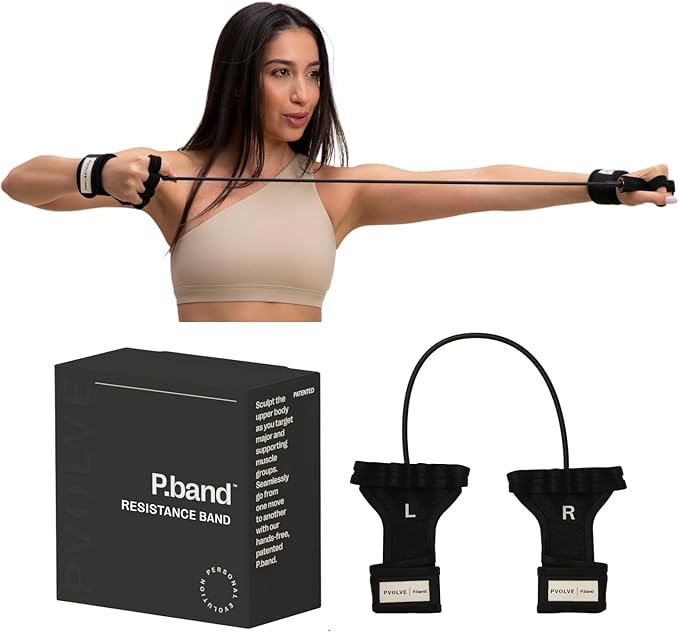 Pvolve P.Band Exercise Resistance Band - Home Workout Equipment to Strengthen Arms, Back and Shoulders, Light Weight Comfortable Glove Design to Improve Mobility, Stability and Posture