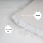 Ghouse White 8x10 Area Rug Fluffy Faux Rabbit Fur Rug White Plush Shag Rug for Living Room Bedroom, Playing Room, Nursery Room