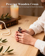 50-Pack Wooden Cross Fidget, Handmade Pocket Wood Crosses, Cross My Heart | Encouragement Gift, Relieve Anxiety for Yourself, Inspirational Easter Gift for Christian Faith, Prayer, Father Day Gifts