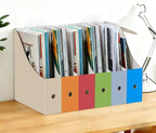Limitliho 24 Pack Cardboard Magazine Holder for Desk, Book Bins for Classroom Library,Office,Home, 10.6" H x 10.2" L x 3.5" W in Magazine File holder (Fresh color)