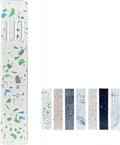 A&S Modern Stone Mezuzah Case Design, Mezuza Cover for Scroll Protection, Easy Peel and Stick Houswarming Gift and Home Blessing (Terrazzo Blue/Green, 6 Inches)
