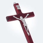 ZYFLSQ Catholic Crucifix Wall Cross 6 Pack, 4.7 inch Small Catholic Wooden Jesus Cross for Home Decor, Hanging Cross for Wall