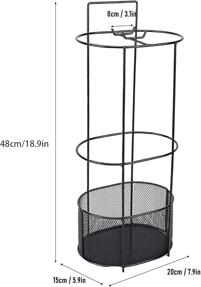 Sorandy Umbrella Stand, Iron Structure Holder, Hollow Mesh Design Stand with Water Drainage, Ideal for Home, Office, Hallway & School