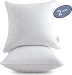 Leeden 22 x 22 Pillow Inserts (Set of 2) - Throw Pillow Inserts with 100% Cotton Cover - 22 Inch Square Decorative Pillows for Sofa, Couch, Bed and Home Decor