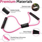 RENRANRING Figure 8 Fitness Resistance Bands with Handles - Exercise Tube Band Set of 3 for Arm and Shoulder Stretch, Rope 8 Word Elastic for Women and Men