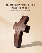 50-Pack Wooden Cross Fidget, Handmade Pocket Wood Crosses, Cross My Heart | Encouragement Gift, Relieve Anxiety for Yourself, Inspirational Easter Gift for Christian Faith, Prayer, Father Day Gifts