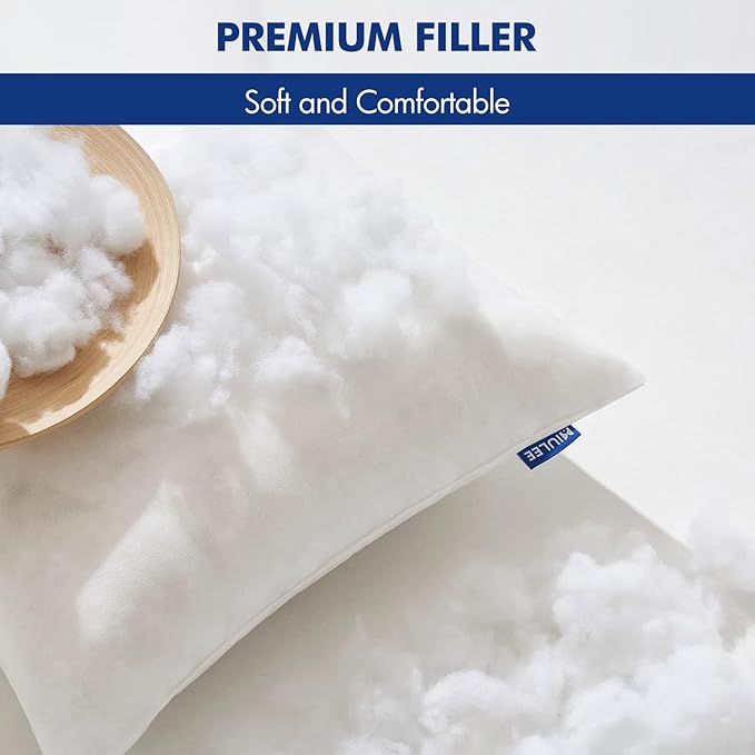 MIULEE Pillow Insert 12x24 Inch, Decorative Rectangle Throw Pillow Inserts, Premium Fluffy Pillow Forms Sham Stuffer for Sofa Couch Living Room