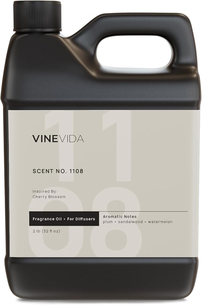 VINEVIDA [32 Fl Oz] Scent NO. 1108 Fragrance Oil for Cold Air Diffusers, Aromatic Notes of Plum Sandalwood Watermelon, Essential Oils for Diffuser Oil Refill & Air Freshener Room Spray