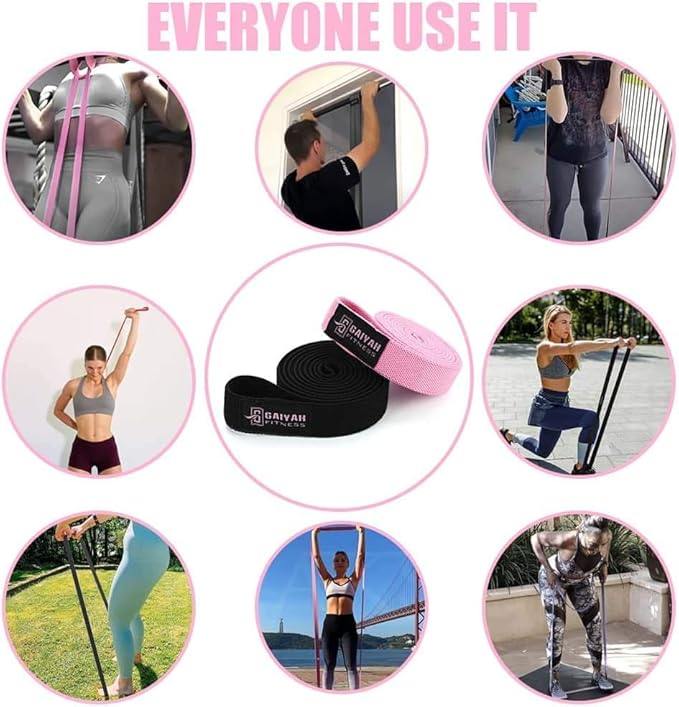 Long Resistance Bands, Fabric Resistance Bands Stretch Bands for Exercise Bands Resistance Bands Set Elastic Resistance Bands for Working Out Women Resistance Bands for Physical Therapy