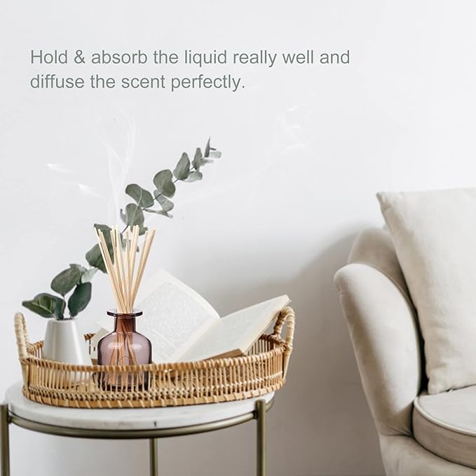 HOSSIAN 10 x Random Coloured Ball Vines Aroma Diffuser Aromatherapy Home Decor Rattan Reed Sticks + 90 Reed Diffuser Sticks, Diffuser Refills, Spa, Aromatherapy