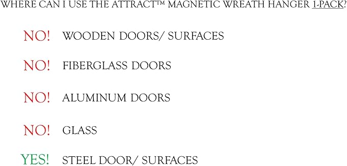 Haute Decor Attract Pinch-Free Magnetic Wreath Hanger (Antique Brass) - 1 Pack - for Metal Doors and Surfaces Around Home, Office, Garage, School