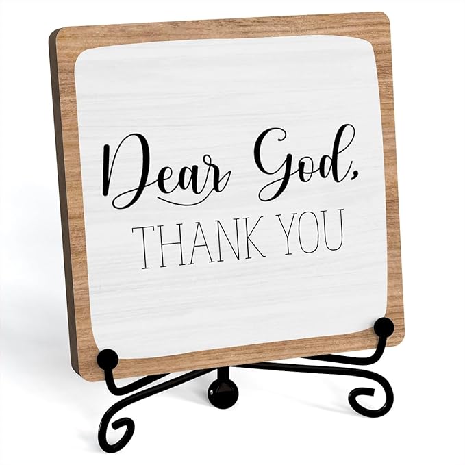 Home Decor, Farmhouse Shelf Table Decor, Christian Office Home Décor Accents For Living Room Mantle Coffee Bar Bookshelf Kitchen Entryway (B20)