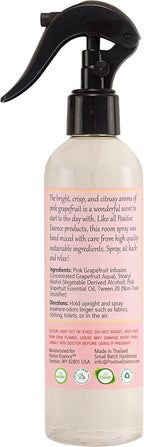 Pink Grapefruit Linen and Room Spray – Natural Air Freshener with Pure Essential Oil, Fresh Citrus Pillow Spray, Bathroom Odor Eliminator, Fabric and Home Fragrance – 8.5 fl oz