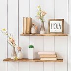 Hola Wooden Box Signs, Spanish Hello Signs for Front Door Decor, Farmhouse Desk Sign Decor, Home Office Decors, Tabletop Decors for Cafe Shop Classroom, Housewarming Decoration, 5.9×5.9 inches