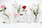 16 Pack Glass Bud Vases for Centerpieces - Bulk Small Flower Vases Set of 16, Mini Vintage Vases, 4 Styles for Party, Wedding Decorations, Baby Shower, Home Table Flower Décor (Clear)