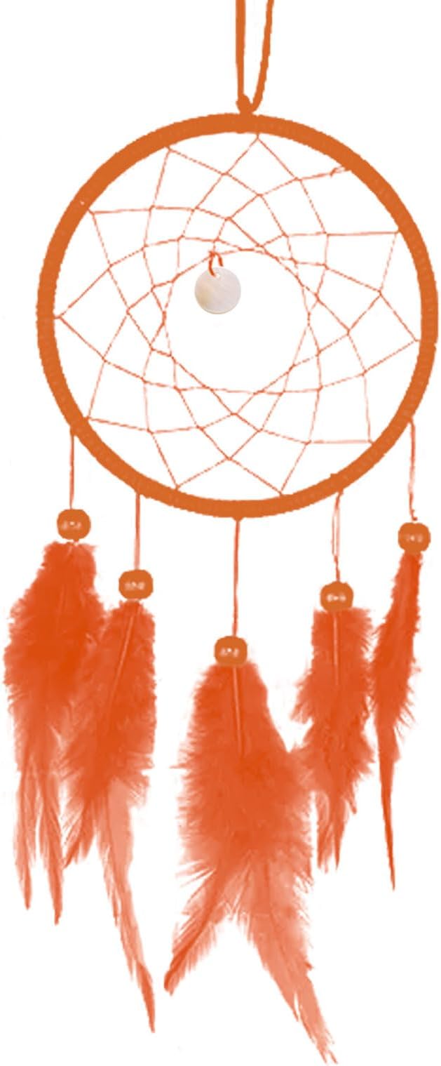 PATIKIL DIY Dream Catcher Kit, Making Dream Catcher Supplies Wall Hanging Handmade Dream Catcher Kits for Beginner Style 3, Orange