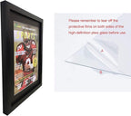 Goldfinch 2 Packs Sports Magazine Frame Displays Magazines Measuring 8.5 x 11.25 or 8.25 x 11 inches with Double Black Core Matting, Deep Frame Moulding, with Installed Hangers