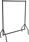 Amazon Basics Heavy Duty Portable Rolling Garment Rack, Hanging Clothes Organizer Rail for Display and Storage, Easy to Assemble, 19 x 60 x 48 inches, Black