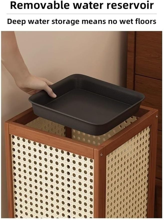 Indoor Umbrella Stand, Vertical Umbrella Storage Basket, Square Cane Holder, Suitable for Entryway, Corner or Office(Brown)