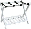 Casual Home Shelf-White Luggage Rack, 26.75" Wide