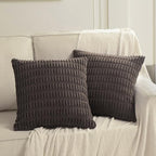 Fancy Homi 4 Packs Decorative Throw Pillow Covers for Living Room Couch Bed, Modern Farmhouse Boho Home Décor Accent Cushion Case, 22" x 22", Dark Brown