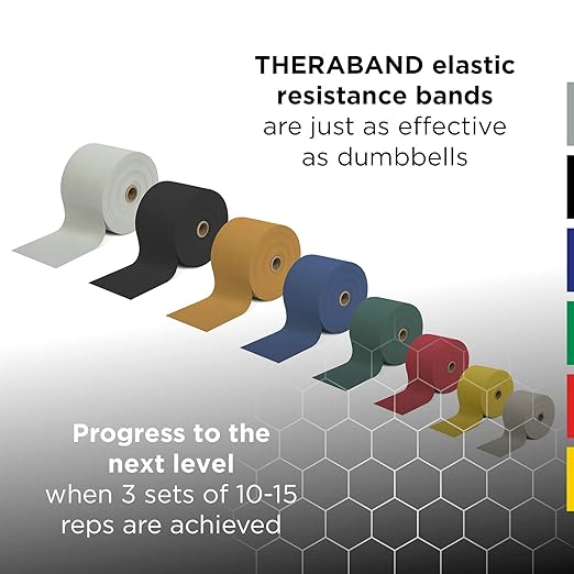 THERABAND Professional Latex Resistance Bands, Individual 6 Ft Elastic Band as Exercise Equipment, Physical Therapy, Pilates, At-Home Workouts, 6 Foot, Black, Special Heavy, Level 6