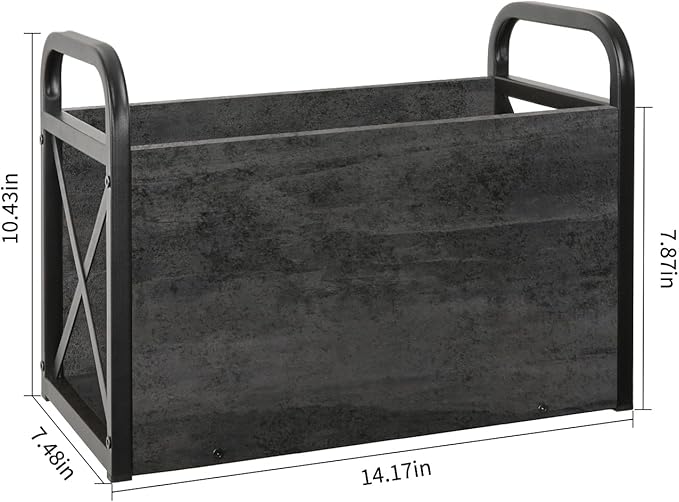 YINMIT Magazine Holder, Magazine Rack Floor, Magazine Storage Basket, Folder Organizer Bin for Books, Newspapers, Tablets