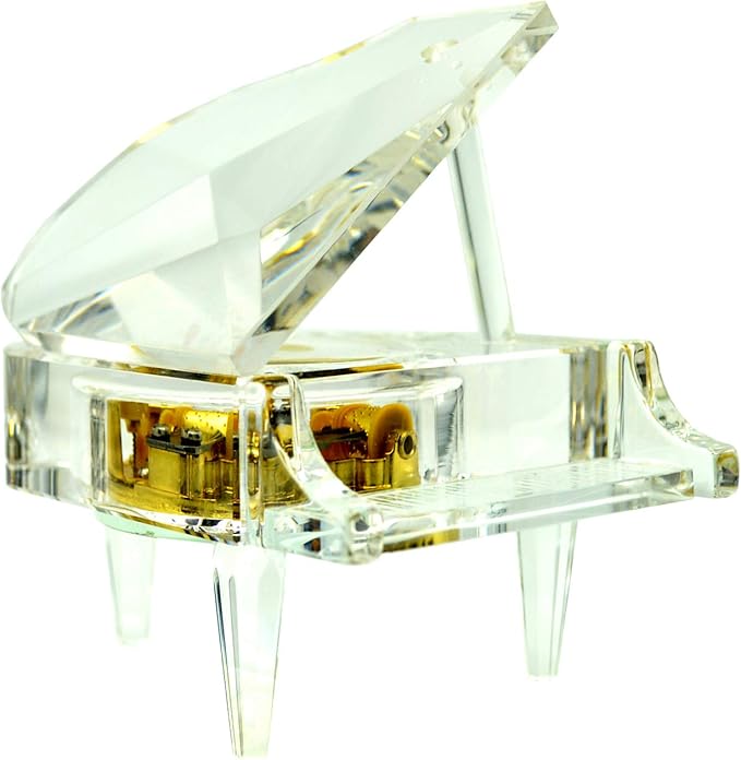 Sooharic Piano Music Box Crystal Song Fur Elise, Clockwork Mechanical Piano Toy Piano Ornament Classical Romantic Valentine Gift (for Elise)