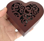 Pursuestar Frzon Let It Go Wind Up Music Box, Heart Shaped Vintage Wood Carved Mechanism Musical Gift for Lover Girlfriend Wife Husband Valentine's Day Mother's Day Christmas Anniversary