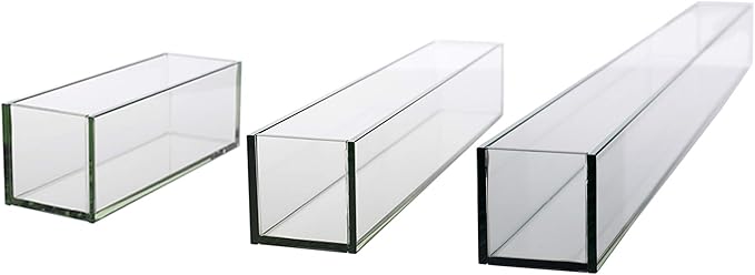WGV Rectangle Plate Vase, Length 48", Width 4", Height 4", Glass Container, Floral Dispaly, Candy Holder, Planter Terrarium for Wedding Party Event, Home Office Décor, Clear, 1 Piece