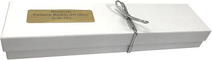 Art Glass Mezuzah, Easy Mount Indoor or Outdoor Weatherproof Metal Case Gift Box and Non-Kosher Scroll Included Hand Made in USA Guaranteed for Life! (Red Vanilla)