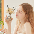 COCODOR Preserved Real Flower Reed Diffuser/Cashmere Vanilla / 6.7oz(200ml) / 2 Pack/Reed Diffuser Set, Oil Diffuser & Reed Diffuser Sticks, Home Decor & Office Decor, Fragrance and Gifts