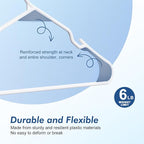 HOUSE DAY Premium Plastic Hangers 10 Pack, Clothes Hanger Space Saving, Heavy Duty Coat Hanger - Durable and Strong Closet Organizers and Storage Makes It Ideal Dorm Room Essentials (White)
