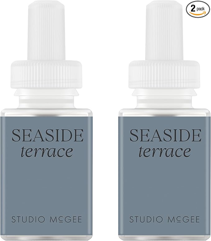 Pura x Studio McGee Home Scent Refill - Smart Air Diffuser - Long-Lasting Luxury Fragrance per Refill - Home Essential - Clean & Safe Diffuser Fragrance - 2 Pack, Seaside Terrace
