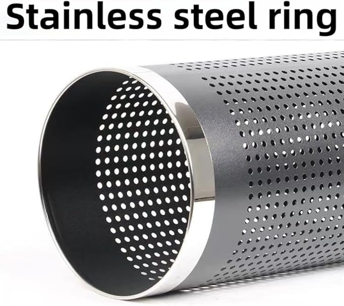 Stainless Steel Umbrella Stand Umbrella Storage Bin Space-Saving Perforated for Home Office Entryways Hotels (A)