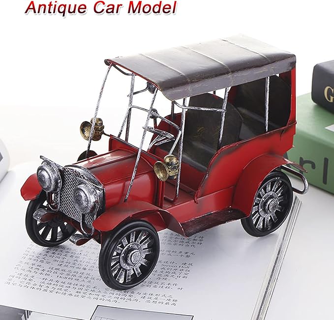TOPINCN Antique Car Model Decoration Crafts Accessories Ornaments Toys Classic Car Retro Vintage Vehicles