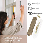 Mezuzah with Scroll for Door, Self-Stick Metal Blessing Mezuzah Cases, Brass Plaque with English and Hebrew Blessing Scripture for Jewish House Warming Gift, Hannukah Decor (1Pack)