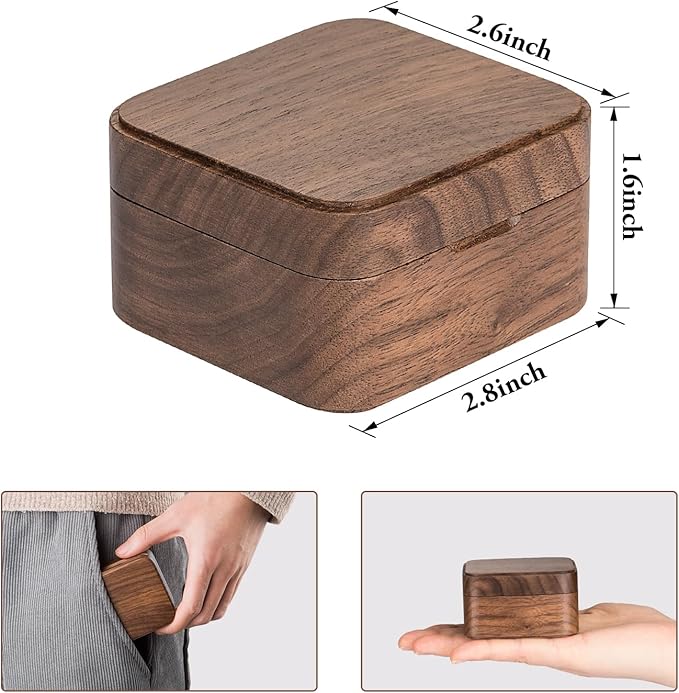 You are My Sunshine Wind Up Wooden Music Box, Vintage Musical Gifts for Birthday Christmas Valentine's Day Anniversary (Walnut)