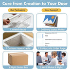 Acrylic Brochure Pamphlet Holder, 16 Pamphlet Holders, Clear Brochure Display Holder Wall Mount, Trifold Flyer Rack, Literature Storage Rack for Home, Offices, Waiting Room