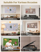 Custom Large Cork Board By Size & Color, Anti-Drilling Felt Material Bulletin Board, Largest 94 * 47" Custom Size Picture Board for Office Living Room Bed Room Wall