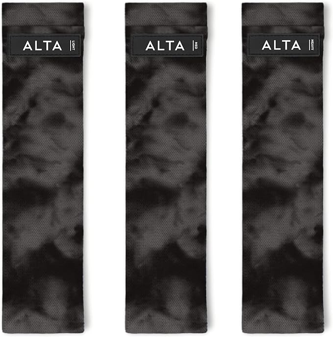 ALTA Booty Bands for Women - Premium Non-Slip Fabric Resistance Bands for Working Out - Cloth Resistance Bands for Legs, Fabric Exercise Bands, Leg Bands for Working Out Women, Looped Hip Bands Set