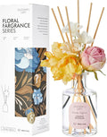 Chloefu Lan Flowers Reéd Diffuser for Girls Room Decor, 6.7oz with 9 Sticks, Jasmine Blossom Scent Diffusers for Home, Scentsy Home Fragrance, Scented Oils, Home & Bathroom Décor